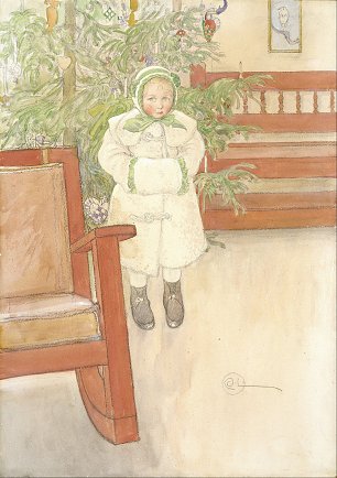 Carl Larsson Girl and rocking chair Wandbild