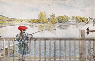 Carl Larsson Lisbeth metar Wandbild