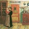 Carl-Larsson-Mutter-mit-Kind-und-Zimmer