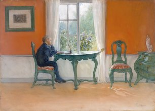 Carl Larsson Required Reading Wandbild