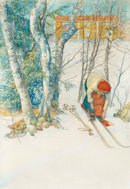 Carl Larsson Skidloperskan Wandbild