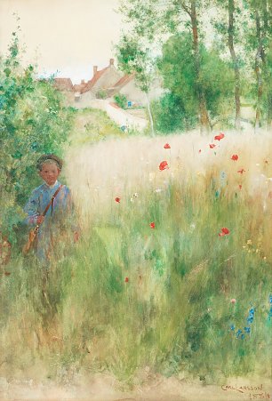 Carl Larsson Vallmor Wandbild