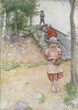 Carl Larsson Vid kaellaren Wandbild