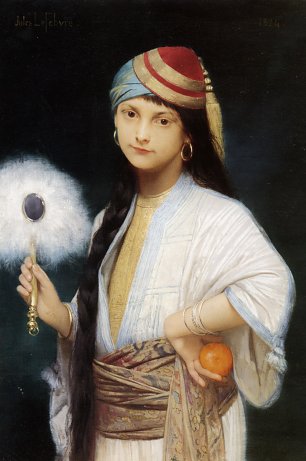 Jules Joseph Lefebvre The Feathered Fan Wandbild