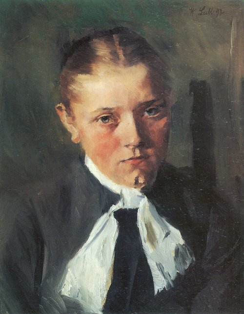 Wilhelm Leibl Bauernmaedchen Wandbild