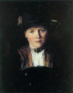Wilhelm Leibl Bayerisches Maedchen Wandbild