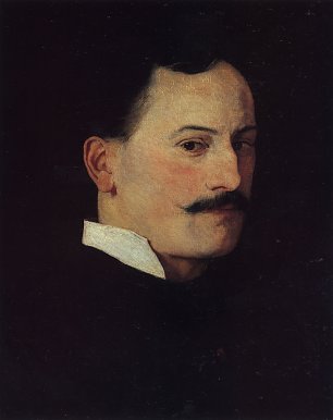 Wilhelm Leibl Bildnis des Malers Bodenstein Wandbild