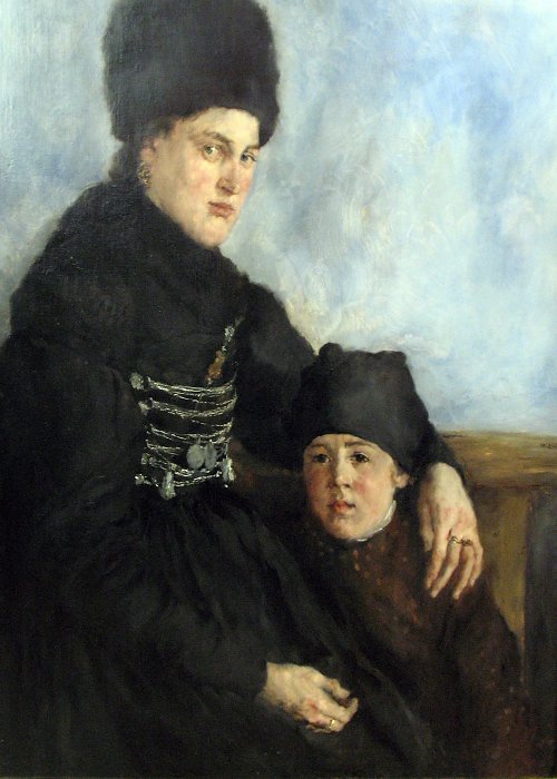 Wilhelm Leibl Dachauerin mit Kind Wandbild