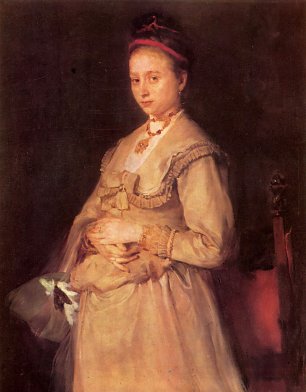 Wilhelm Leibl Portraet der Frau Gedon Wandbild