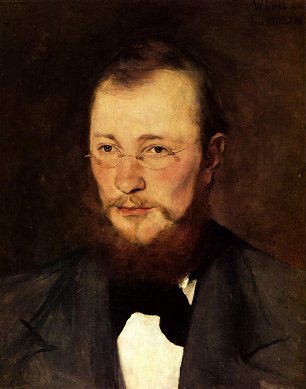 Wilhelm Leibl Portraet des Dr. med. Friedrich Rauert Wandbild