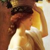 Frederic-Leighton-A-girl-with-a-basket-of-fruit