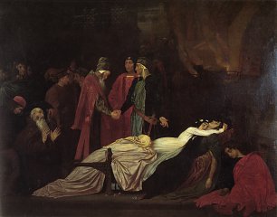 Frederic Leighton Die Ueberleitung der Montagues und Capulets Wandbild