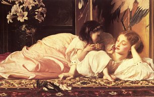 Frederic Leighton Mother and Child Wandbild