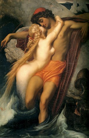 Frederic Leighton The Fisherman and the Siren Wandbild