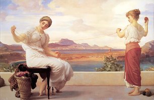 Frederic Leighton Wickeln des Knaeuels