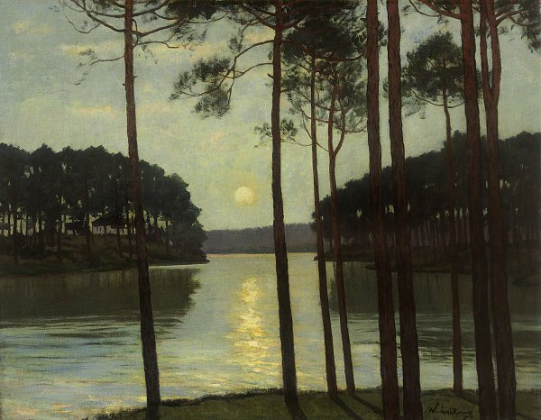Walter Leistikow Abendstimmung am Schlachtensee Wandbild