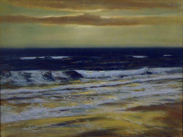 Walter Leistikow abend an der nordsee Wandbild