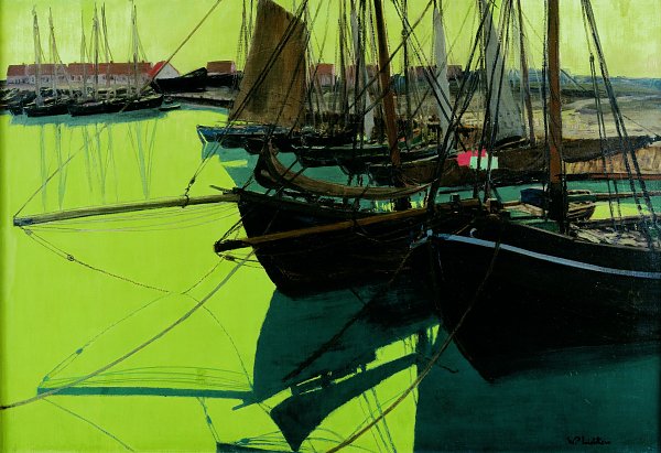 Walter Leistikow der hafen Wandbild