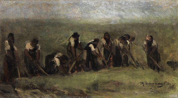 Max Liebermann Arbeiter im Ruebenfeld Wandbild