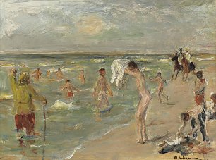 Max Liebermann Badende Knaben Jungen in Zandvoort Wandbild