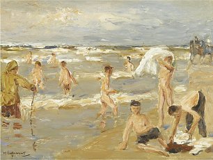 Max Liebermann Badende Knaben Wandbild