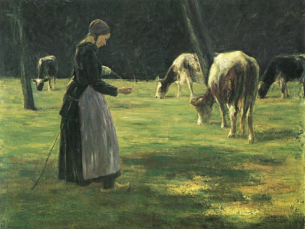 Max Liebermann Die Kuhhirtin Wandbild