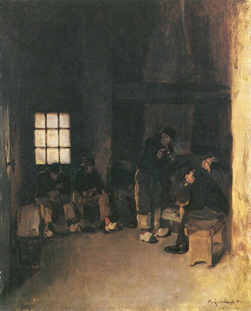 Max Liebermann In der Lotsenstube Wandbild