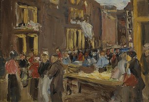 Max Liebermann Judengasse in Amsterdam Wandbild