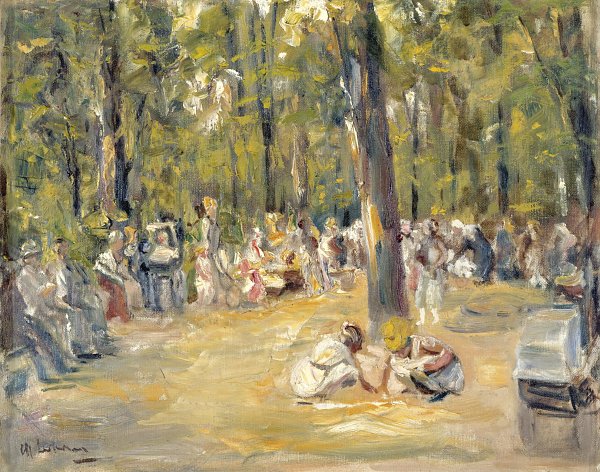 Max Liebermann Kinderspielplatz im Berliner Tiergarten Wandbild