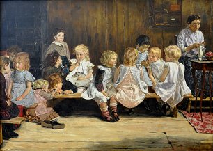 Max Liebermann Kleinkinderschule in Amsterdam Wandbild