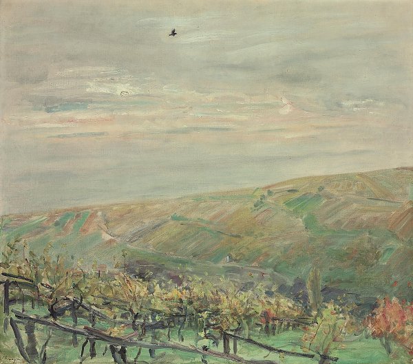 Max Liebermann Landschaft mit fliegendem Vogel Wandbild