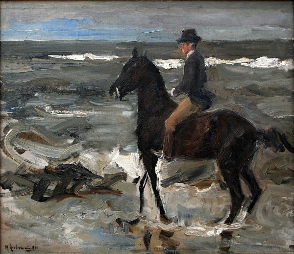 Max Liebermann Le Cavalier sur la plage Wandbild