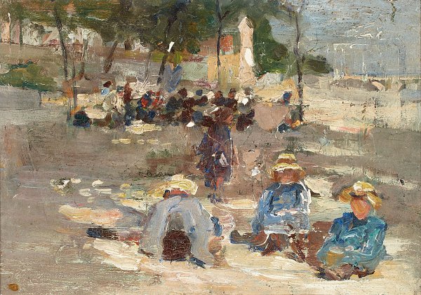 Max Liebermann Picknick im Park Wandbild