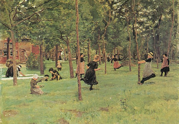 Max Liebermann Spielende Kinder Wandbild