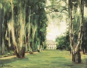 Max Liebermann Wannseegarten mit Villa Wandbild