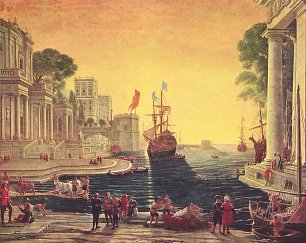 Claude Lorrain Odysseus uebergibt Chryseis ihrem Vater Wandbild