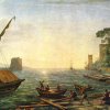 Claude-Lorrain-Seehafen-beim-Aufgang-der-Sonne