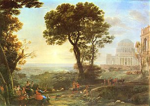 Claude Lorrain Verdute von Delphi Wandbild