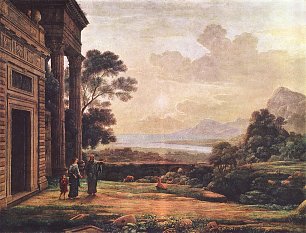 Claude Lorrain Verstossung der hagar Wandbild