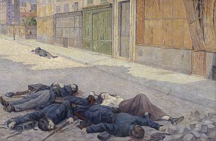 Maximilien Luce A Street in Paris in May 1871 Wandbild