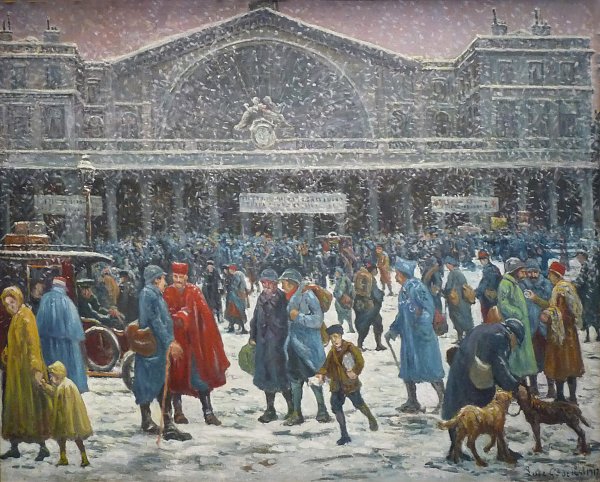 Maximilien Luce Gare de l'Est sous la neige Wandbild