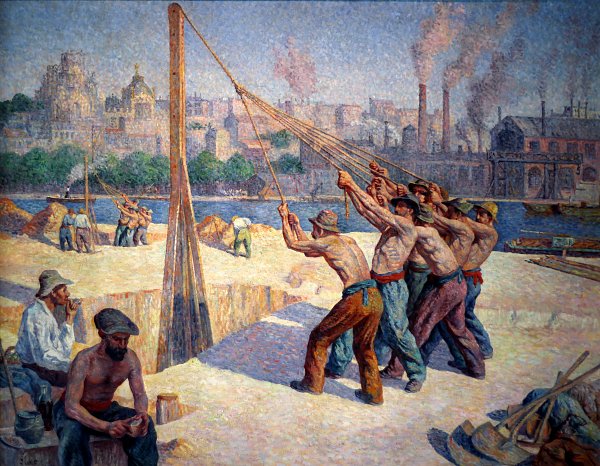 Maximilien Luce Les batteurs de dieux entre Wandbild