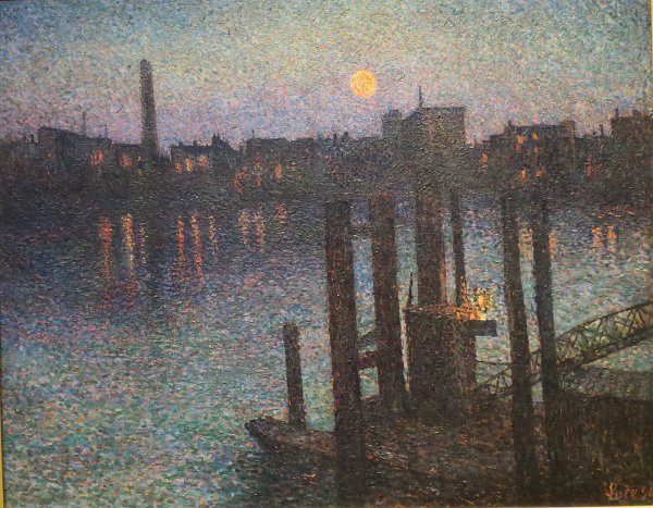 Maximilien Luce Port of London Night Wandbild