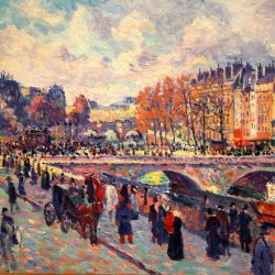 Maximilien-Luce-Quayside-by-the-Seine-in-Paris
