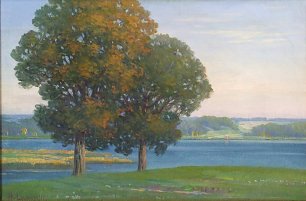 Arnold Lyongruen Eichen am Kellersee Wandbild