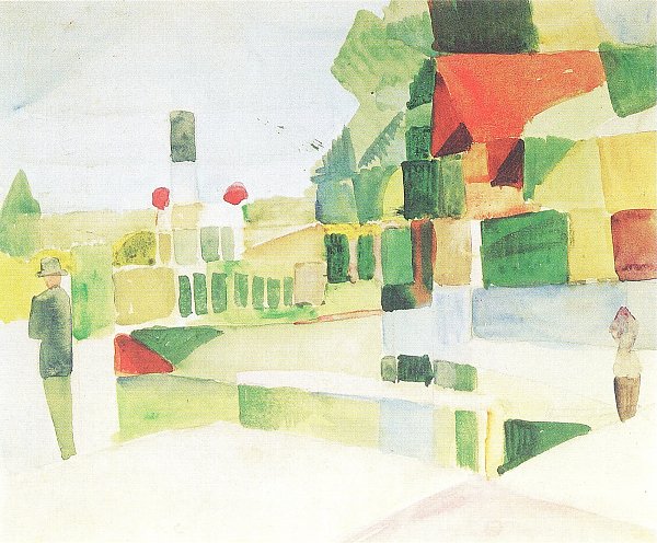 August Macke An der Schiffslaende Wandbild