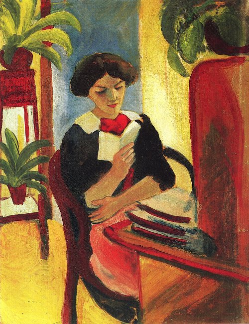 August Macke Elisabeth am Schreibtisch 2 Wandbild