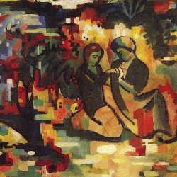 August-Macke-Entwurf-fuer-einen-Wandteppich-Orientalisches-Liebespaar