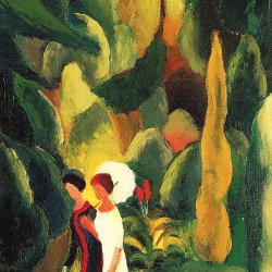 August-Macke-Frauen-im-Park-mit-weissem-Schirm