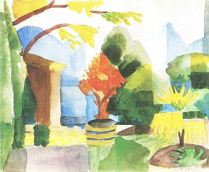 August Macke Garten in Hilterfingen Wandbild